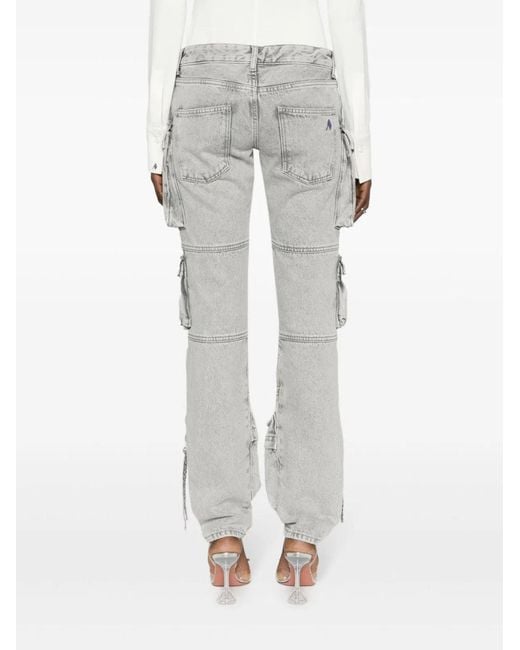 The Attico Gray Light Cotton Denim Trousers
