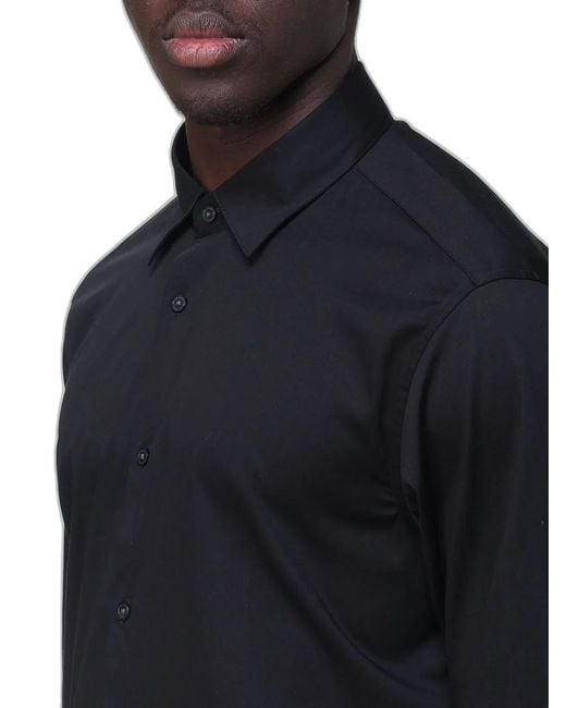 Emporio Armani Blue Cotton Shirt for men
