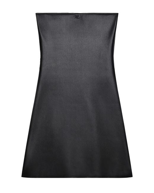 Courreges Black Courregès Mini Bustier Lingerie Dress