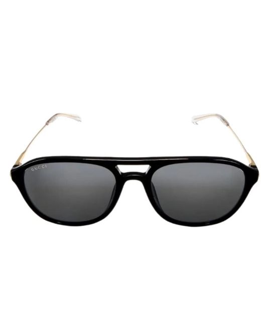 Gucci Black Rectangular Frame Polarized Sunglasses
