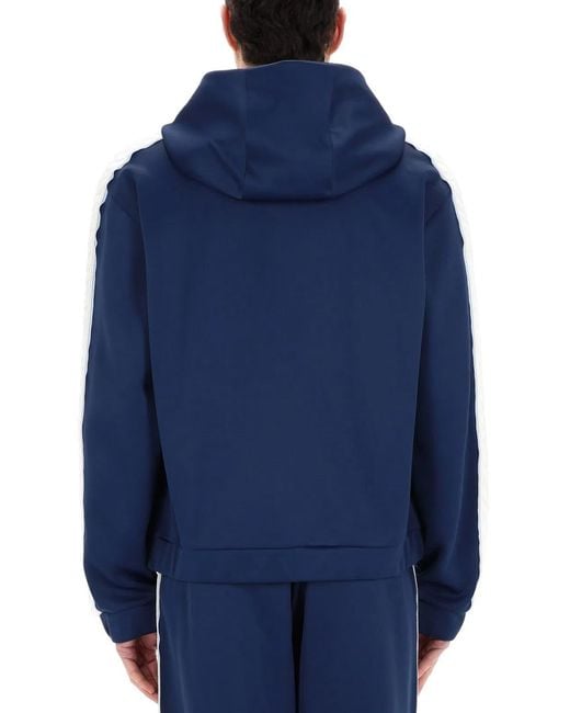 Casablanca Blue Zipper Hoodie for men
