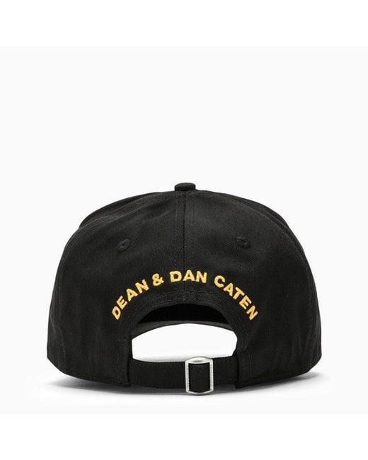 DSquared² Black Cotton Baseball Cap for men