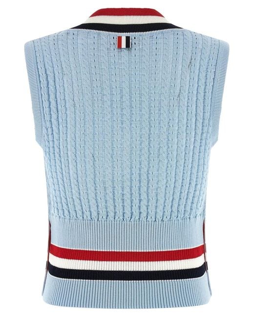 Thom Browne Gray 'Rwb' Vest