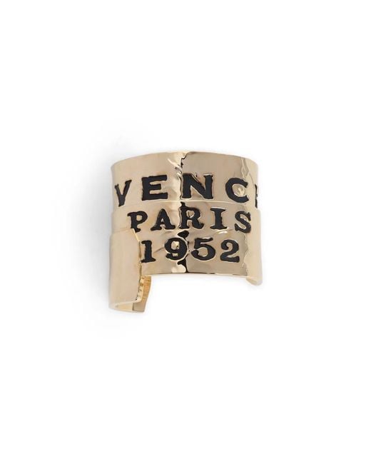 Givenchy Metallic Tape Textured Metal Cuff Bracelet