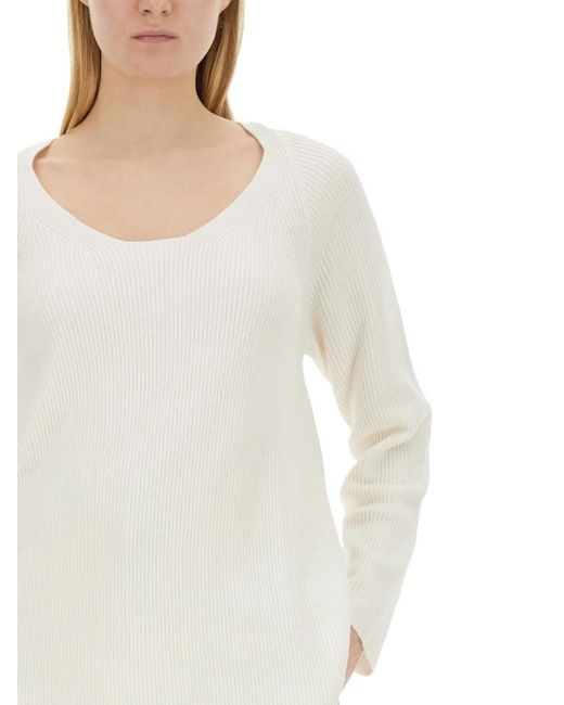 Fabiana Filippi White V-Neck Sweater