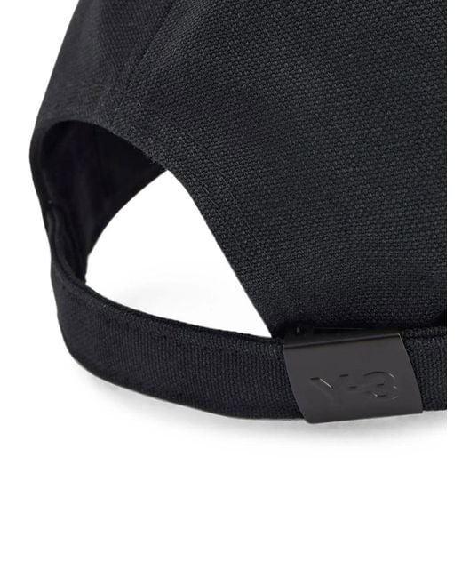Y-3 Black Logo Baseball Cap for men