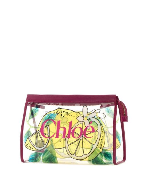 Chloé Multicolor Rubber Clutch Bag 27 Cm X 19 Cm X 9 Cm