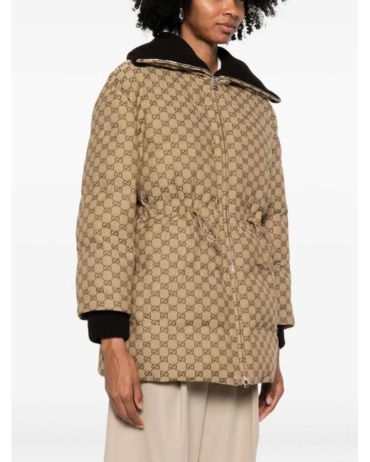 Gucci Natural Quilted Down Jacket