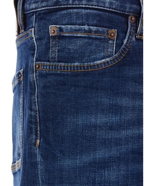 DSquared² Blue Cotton Elastane Pants for men