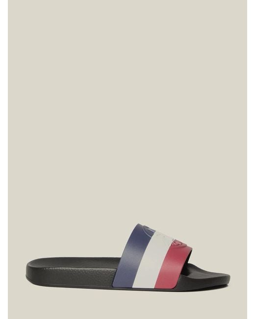 Moncler Multicolor Basile Slippers With Stripes for men