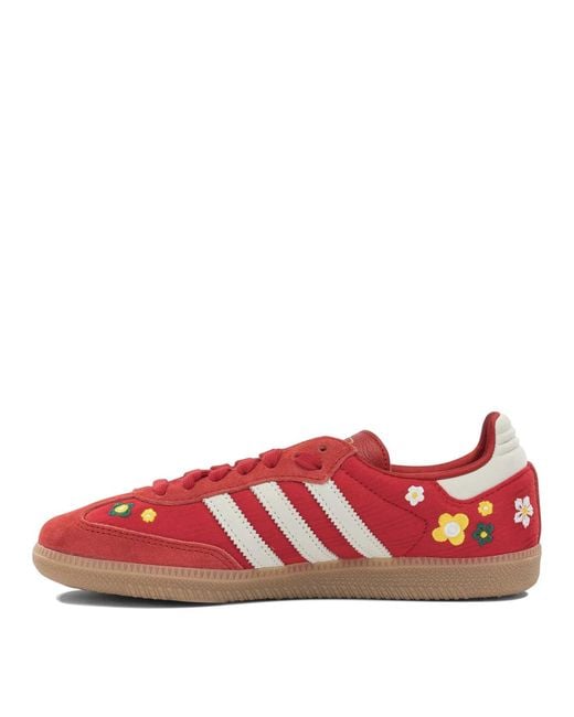 Adidas Originals Red X Liberty London Samba Og Leather Synthetic Rubber Sneakers