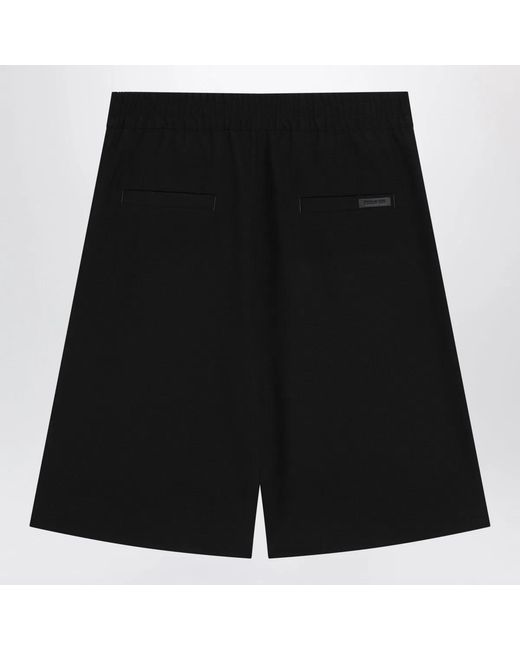Fear Of God Black Baggy Wool Bermuda Shorts for men