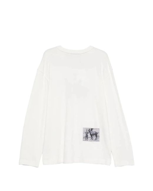 Jacquemus White "Le Tshirt Paysan Long Sleeves" T-Shirt for men