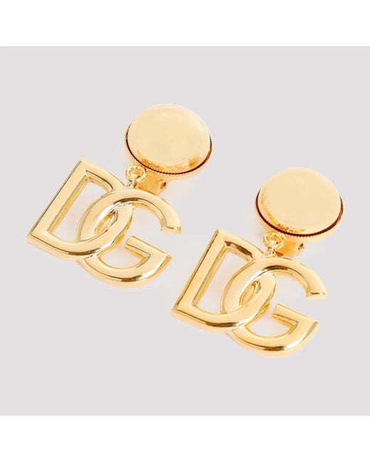 Dolce & Gabbana Metallic Dolce & Gabbana Orecchini Con Logo Dg