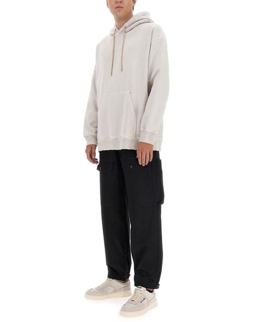 MSGM White Hoodie for men