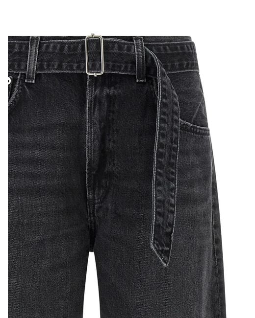 Agolde Black Belted Jeans With Cuffs