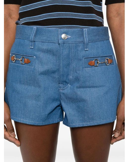 Gucci Blue Denim Cotton Shorts