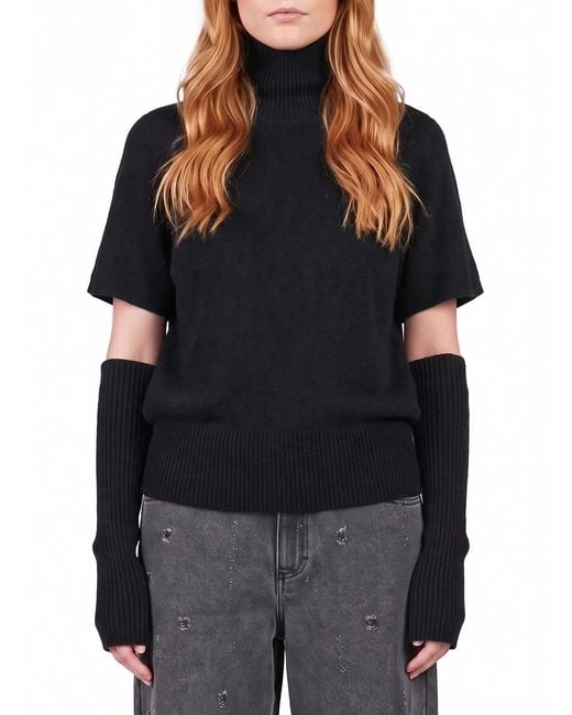 FEDERICA TOSI Black Sleeve-Top Shirt