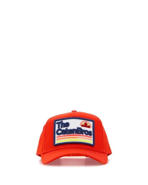 DSquared² Red Baseball Caps for men