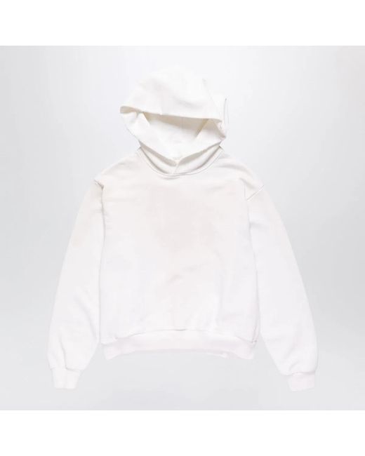 Acne White Logo Sweatshirt