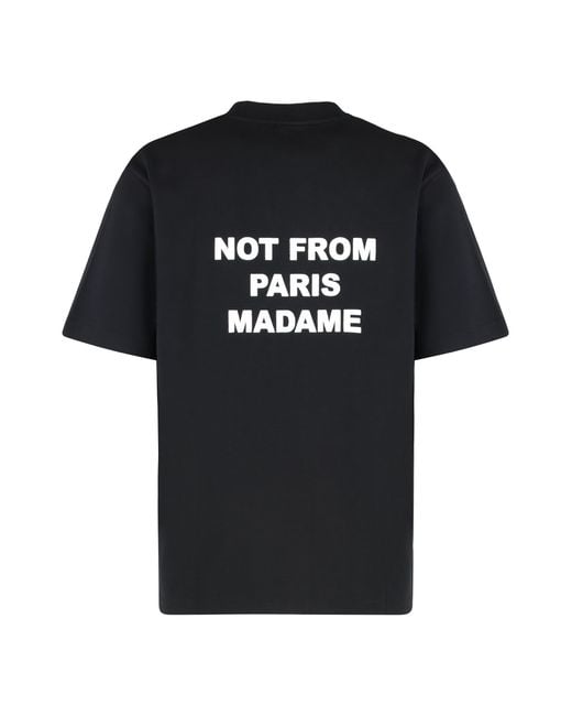 Drole de Monsieur Black T-Shirt Slogan Cotton T-Shirts for men