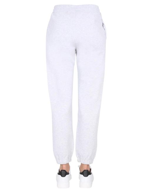 MSGM White Cotton Logo Activewear