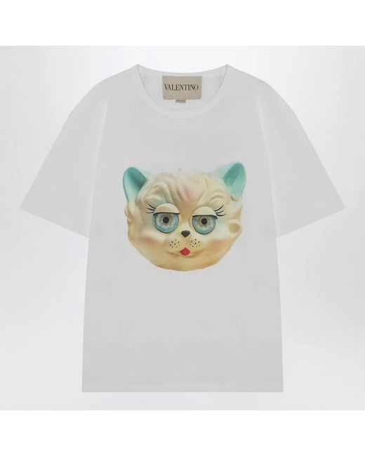 Valentino Garavani Gray Le Chat De La Maison T-Shirt for men