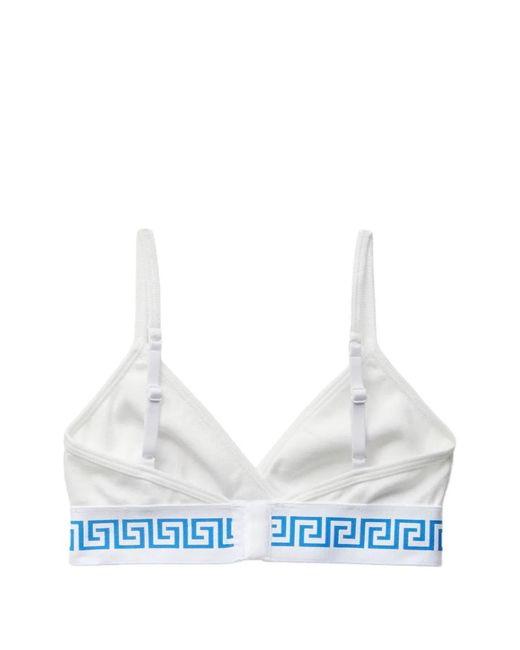 Versace White Cotton Triangle Bra