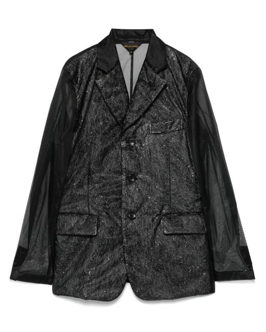 Comme des Garçons Black Chiffon Blazer Jacket