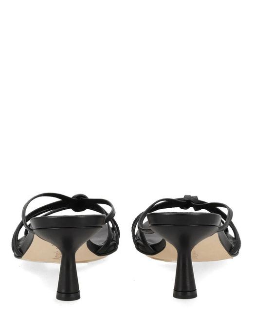 Aeyde Black Sandalo "Abby" Con Tacco