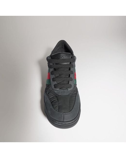 Gucci Black Basket Slide Flat Shoe for men