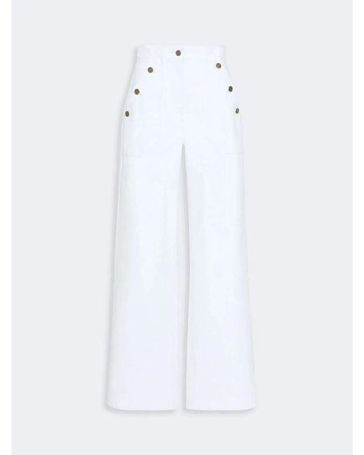 Max Mara White Mxmbadesse Trouser