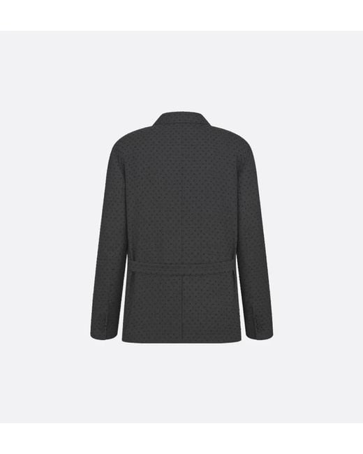 Dior Black Wool Alpaca Woven Jacket for men