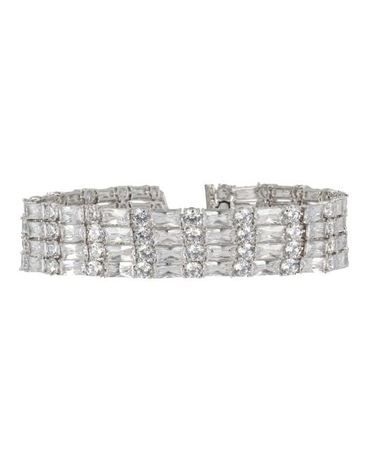 Self-Portrait White "Crystal" Choker Necklace