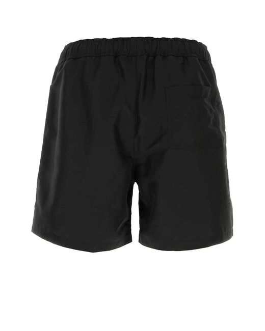 Versace Black Swim Shorts Nylon Golfo Reciclato+Banda Greca for men