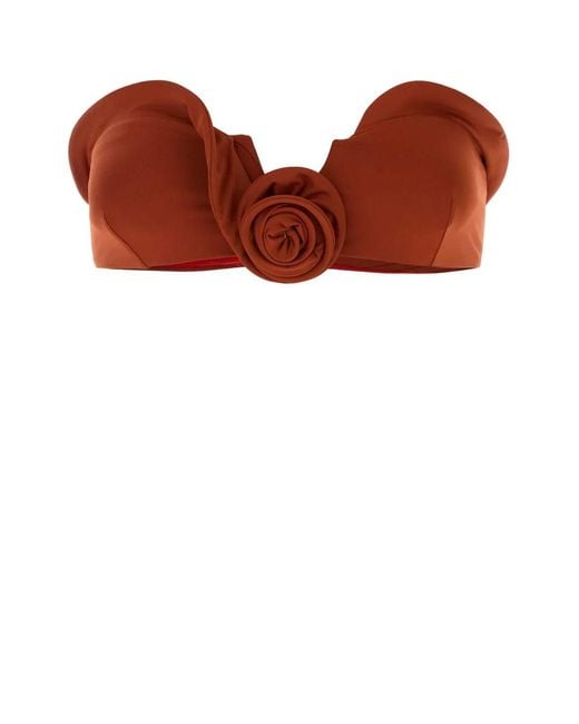 Magda Butrym Brown Ss26 Swim Bra 03