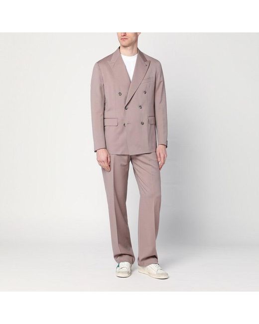 Tagliatore Pink Powder-Coloured Wool Trousers for men