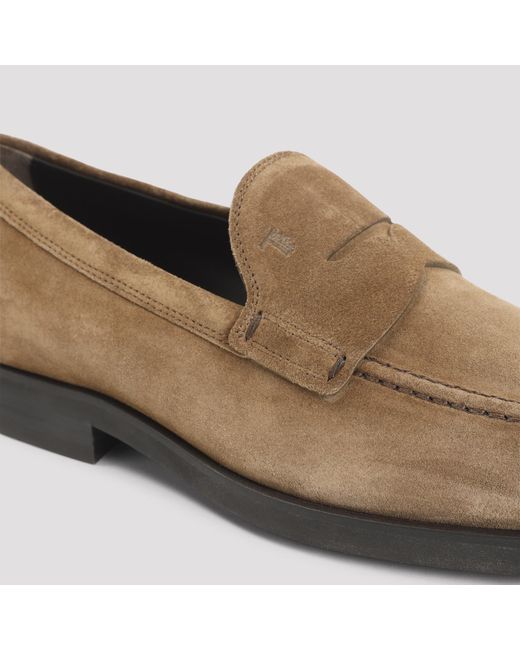 Tod's Natural Tabacco Suede Loafer for men