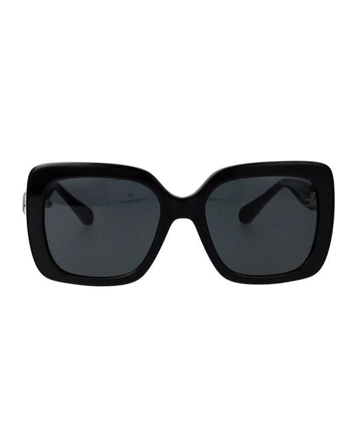 Swarovski Black Acetate Sunglasses