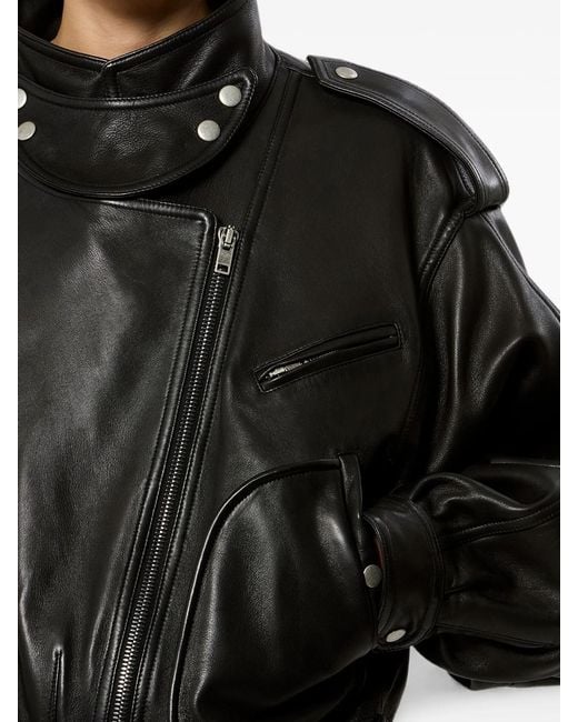 Isabel Marant Black Farza Leather Jacket