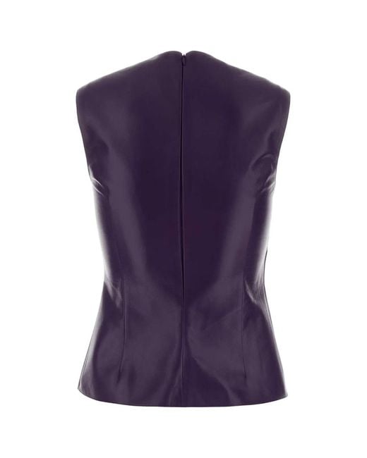 Miu Miu Purple Leather Top