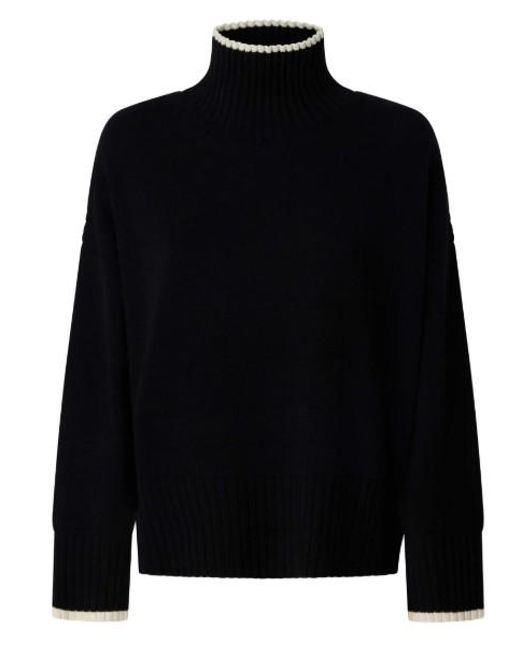 Pinko Black Wool Cashmere Sweater
