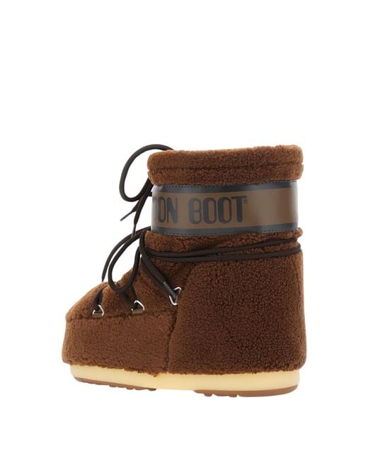 Moon Boot Brown Drawstring Low Boots