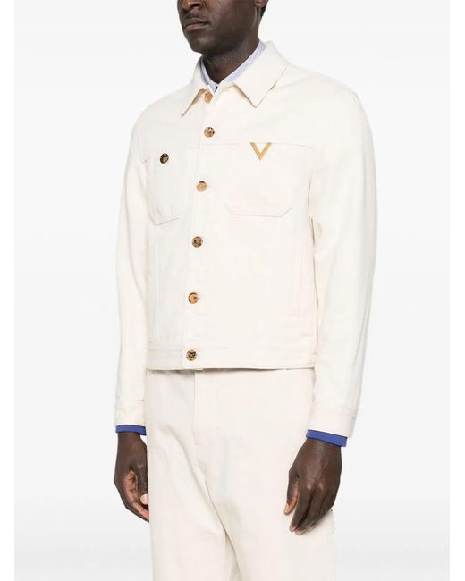 Valentino Garavani White Buttoned Jacket for men