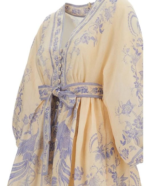 Zimmermann White Indra Plunge Mini Dress