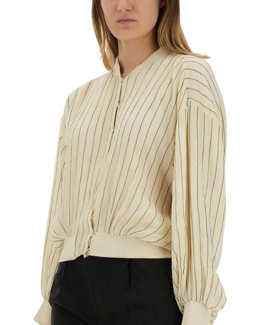 Alysi Natural Silk Bomber Jacket
