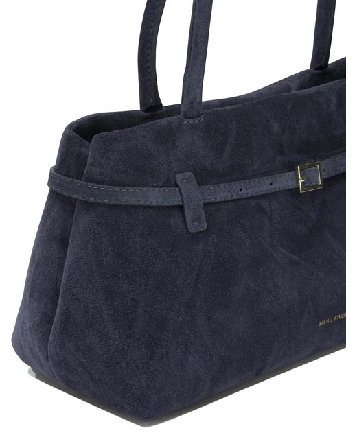 MANU Atelier Blue "Le Cambon East West" Medium Shoulder Bag