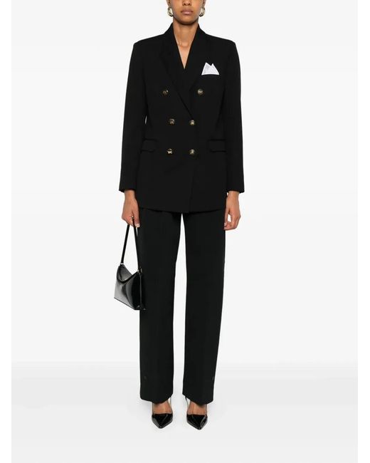 Elisabetta Franchi Black Double Breasted Jacket
