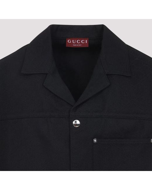 Gucci Black Gg Jacquard Shirt for men