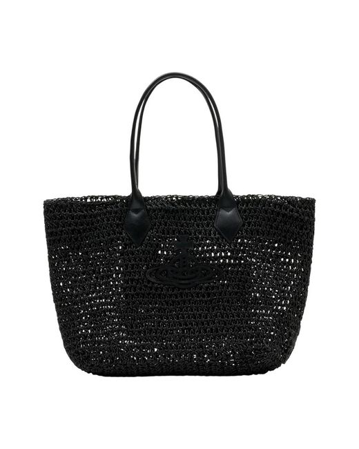 Vivienne Westwood Black Alana Small Shopper Bag